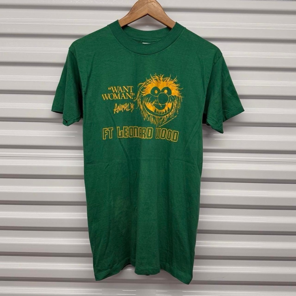 VTG 80's Muppets Animal Want Woman Fort Leonard Wood Army T-Shirt Size M